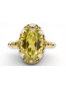 Yellow Peridot 14K Yellow gold Ring Vintage vrc134y